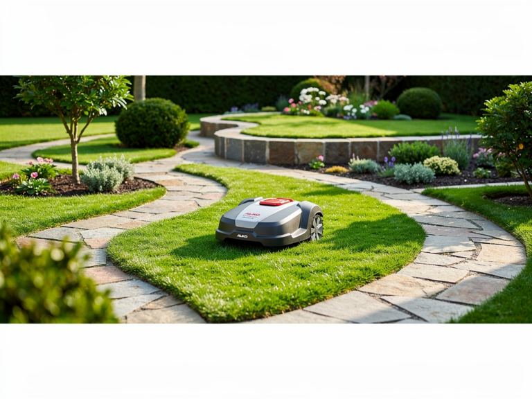 Praktische Erfahrungen im AL-KO Robolinho 500 E Test für verwinkelte Gartenflächen AL-KO Robolinho 500 E Mähroboter navigiert sicher in verwinkelten Gartenflächen
