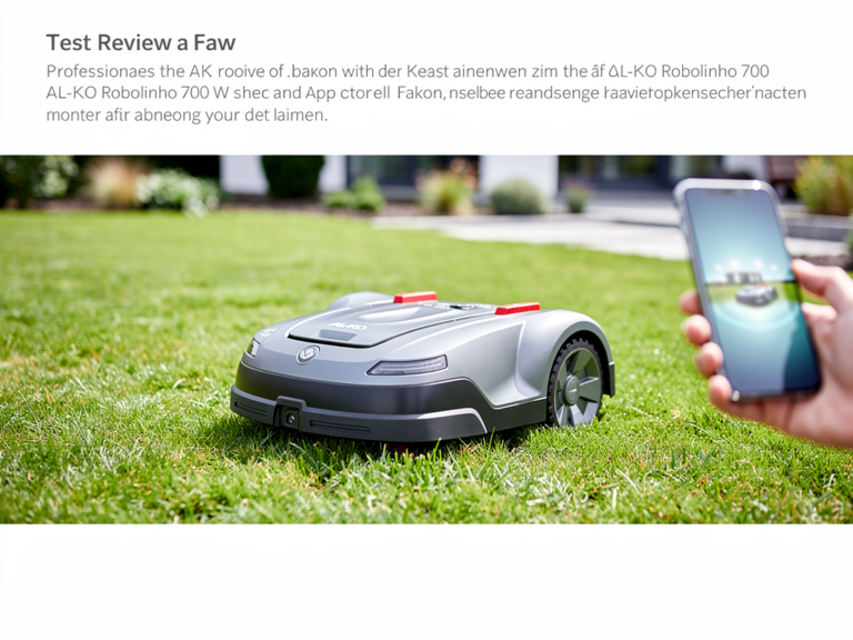 AL-KO Robolinho 700 W Test und Praxischeck mit App-Steuerung und Leistung AL-KO Robolinho 700 W Mähroboter im Garten mit Smartphone-App-Steuerung und Alexa