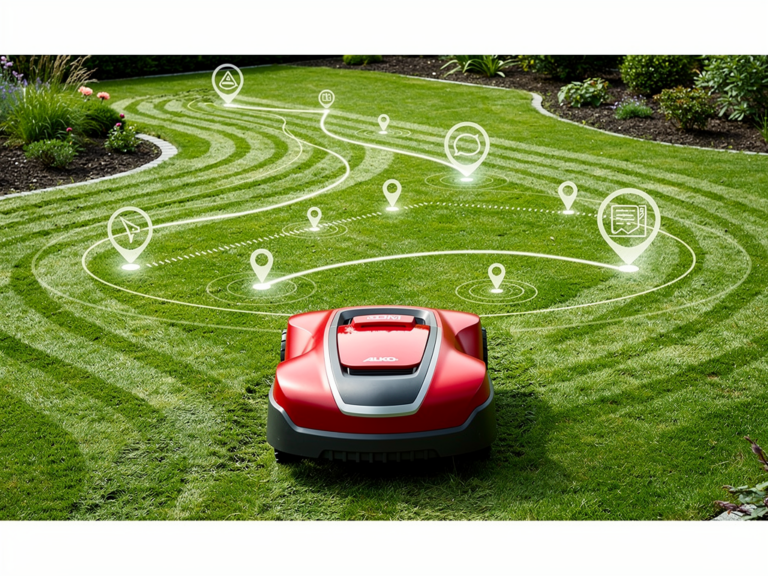 Alko Robolinho 2000 W Mähroboter mit GPS-Navigation für Gärten bis 2000 m²