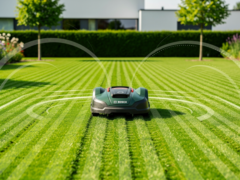 Bosch Indego M 700 Mähroboter mit LogiCut und GPS für präzisen Rasenschnitt