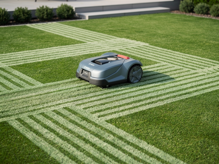 Intelligente Navigation und Mähleistung im Bosch Indego S+ 500 Test Bosch Indego S+ 500 Mähroboter mit intelligenter Navigation und sauberem Schnittbild