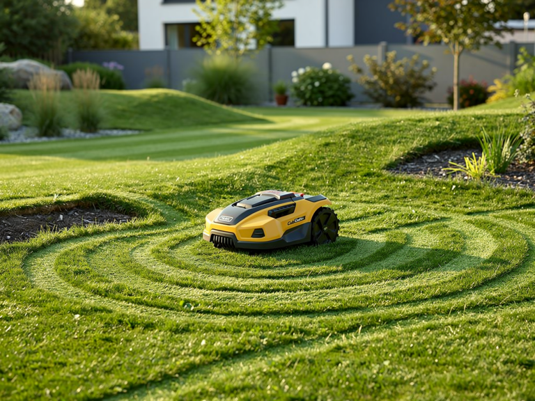 Cub Cadet XR5 2000 GPS-Mähroboter bei der Arbeit im unebenen Gelände