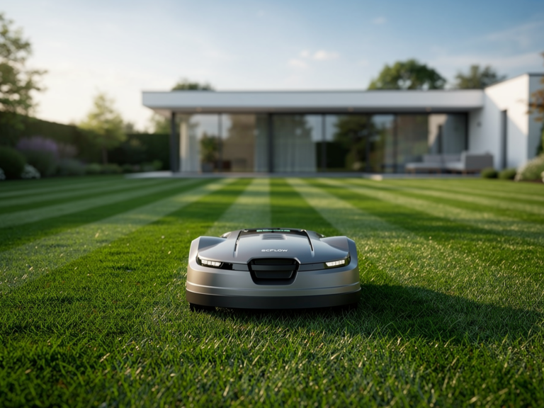 Ecoflow Blade Mähroboter mit GPS-Technik navigiert ohne Begrenzungskabel im Garten