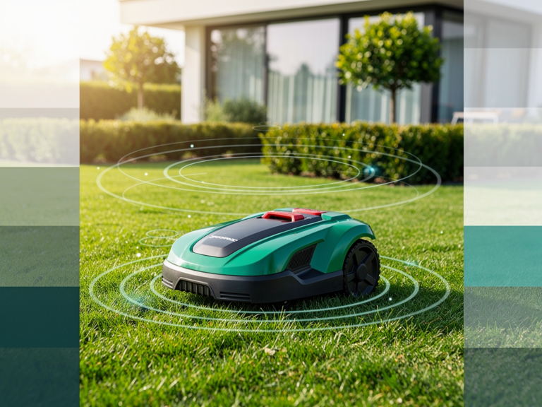 Greenworks Optimow GD60BC 600 Test – GPS-Mähroboter für perfekte Rasenpflege Greenworks Optimow GD60BC 600 Mähroboter mit GPS Navigation im Garten in Aktion