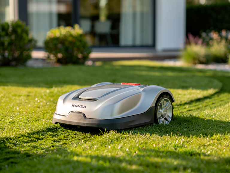 Effizient und leise im Einsatz der Honda Miimo HRM 310 Testbericht Honda Miimo HRM 310 Mähroboter arbeitet leise und effizient im Garten