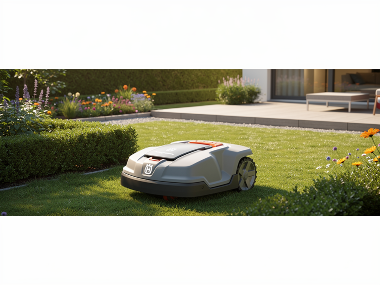 Erfahrungsbericht Husqvarna Automower 305 Test und Tipps für kleine Gärten Husqvarna Automower 305 Mähroboter im Einsatz in kleinem gepflegtem Garten