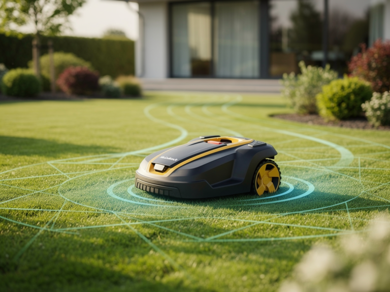 Im Praxistest: McCulloch Rob S600 mit GPS-Funktion für vielseitiges Rasenmähen McCulloch Rob S600 Mähroboter mit GPS beim Rasenmähen im Praxistest