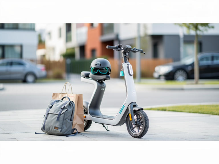 MTD Roboscooter 400 Mähroboter im Einsatz auf mittelgroßem Garten mit Regensensor