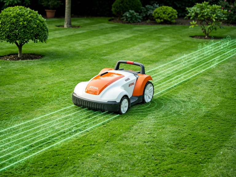 Stihl iMOW RMI 632 PC GPS Mähroboter navigiert präzise durch großen Garten